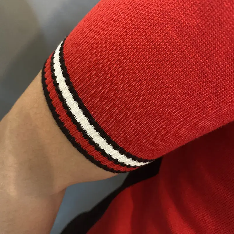 Men's Clothing Autumn and Winter Slim-fit Short-sleeved Sweater Korean Style Slim-fit plus size Sweater Top sweater y2k