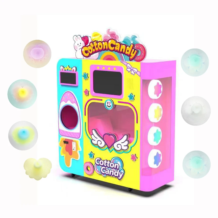 

Luxury Banknote Steel New Professional Automatic Cotton Candy Vending Machine