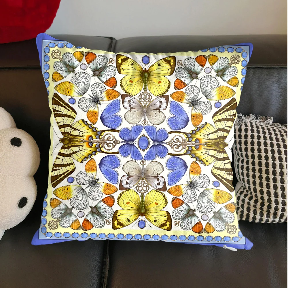 

Decorative Pillowcase Decor 40x40 Kawaii Butterfly Pattern Cushion Covers 45x45 Cushions Cover Home and Decoration Living Room