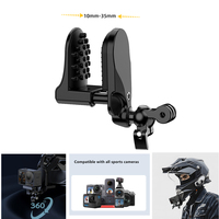 Motorcycle Helmet Clip Fixed Mount Clamp 360 degrees Adjustable Adapter For Gopro Hero 12 11 10 9 8 Yi 4k DJI 3 4 Action Camera