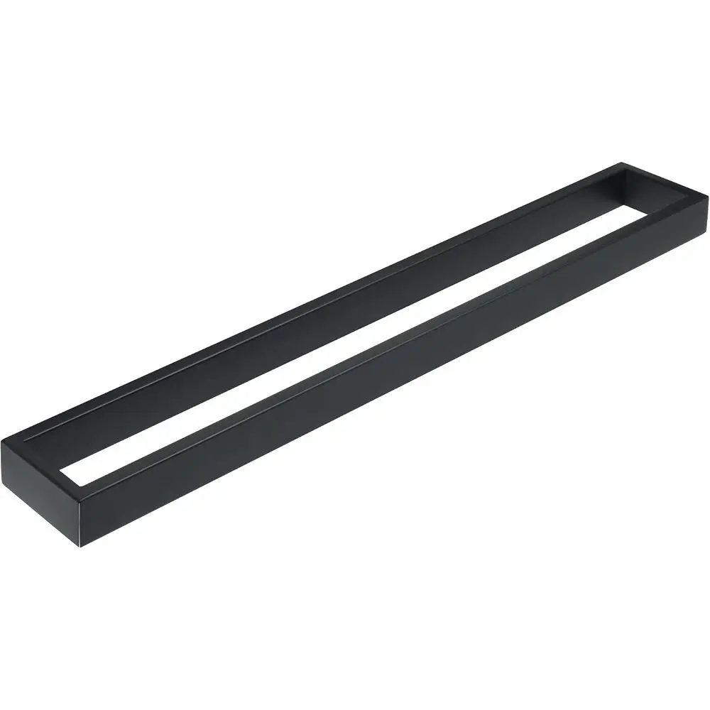 Matte Black Towel Bar, 24 Inch Hand Towel Holder, Wall Mount Square Towel Ring, Stainless Steel Towel Rack