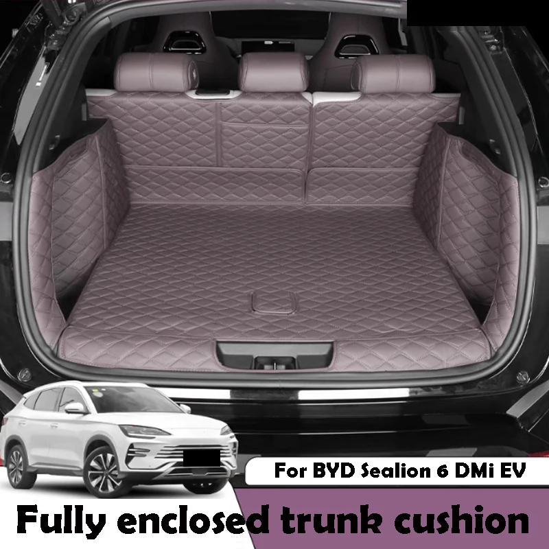 

For BYD Sealion 6 DMi EV Song Plus 2023-2025 Fully Enclosed Trunk Cushion Leather Material Car Accessories