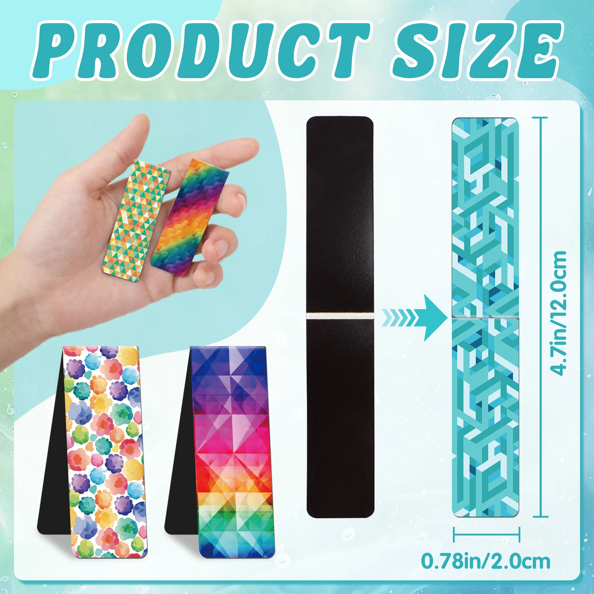 48個/96個入り マグネットブックマーク | 幾何学模 - Bookmark Magnetic Clip のレビューと価格