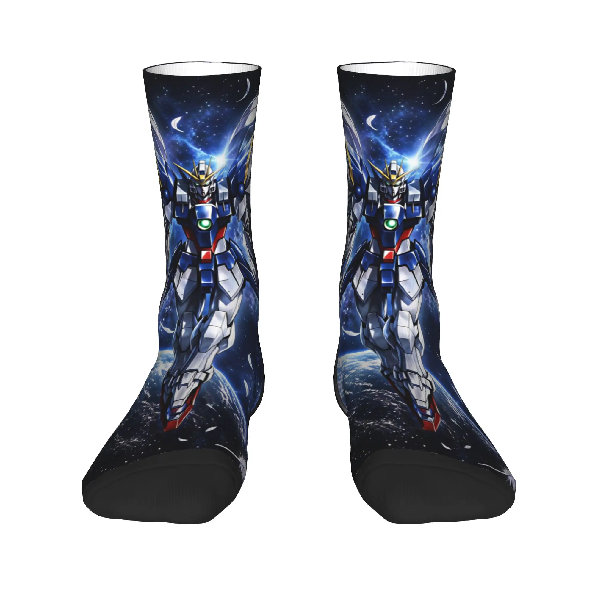 Mobile Suit Gundam Stockings  Gothic Socks Unisex Men Quality Socks Autumn Cycling Design Anti Skid Socks Birthday Present