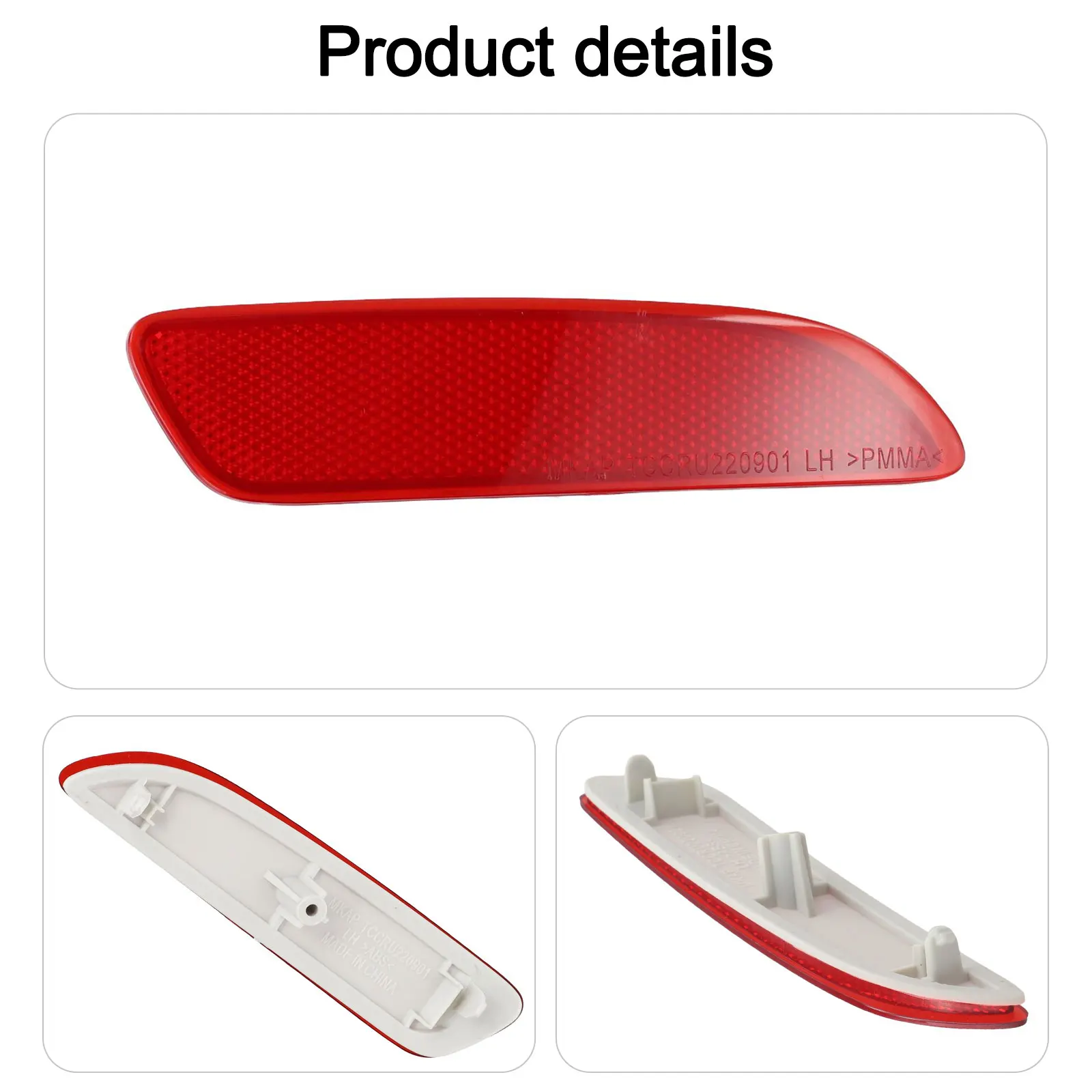 

For 2022-2023 Corolla Cross Driver Side Part Rear Bumper Reflector Reflective Strip For Car Safety Long-lasting Performance