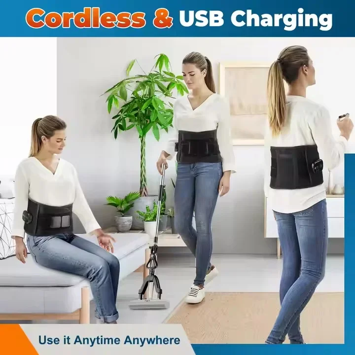 جهاز حزام المعصم للعلاج بالضوء الأحمر مع اهتزاز الضوء الأحمر وسادة تدليك الجسم العلاج بالأشعة تحت الحمراء لتخفيف الجسم بسرعة #4