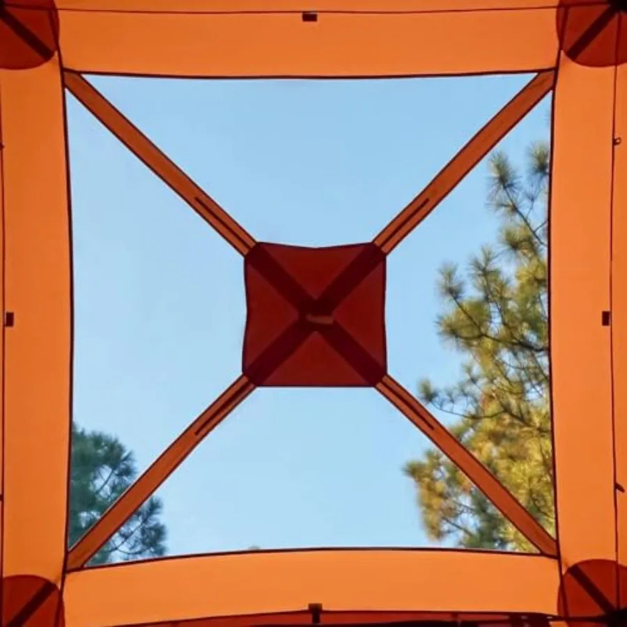 خيمة محور التخييم المقاومة للطقس منبثقة للمغامرات الخارجية: خيمة سهلة الإعداد 60 ثانية محمولة مكونة من 4 أشخاص مثالية #4