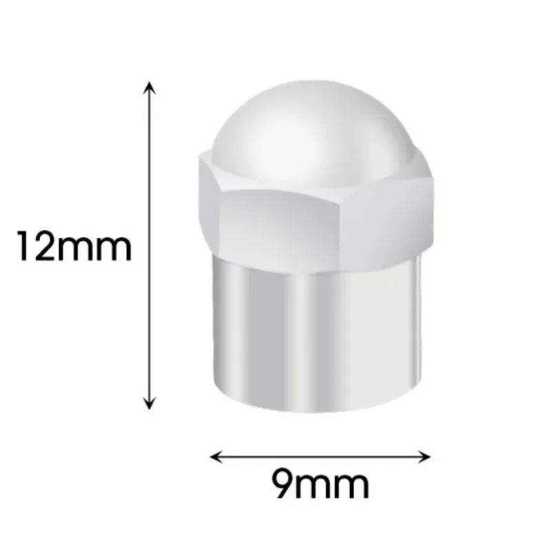10/50pcs Car Tire Valve Caps Round Head Chrome Plating Dust Proof Covers Car Motorcycles Bike Tyre Styling Valve Cap Decoration