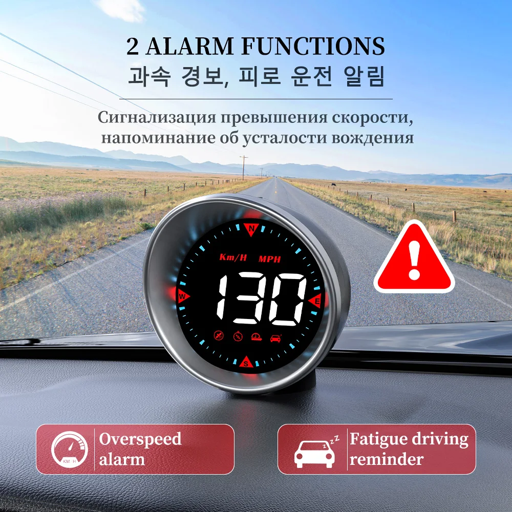 WYING G5 GPS  Big Font Car Smart System HUD Head Up Display Speed Alarm Reminder LED Auto USB Accessories for All Car