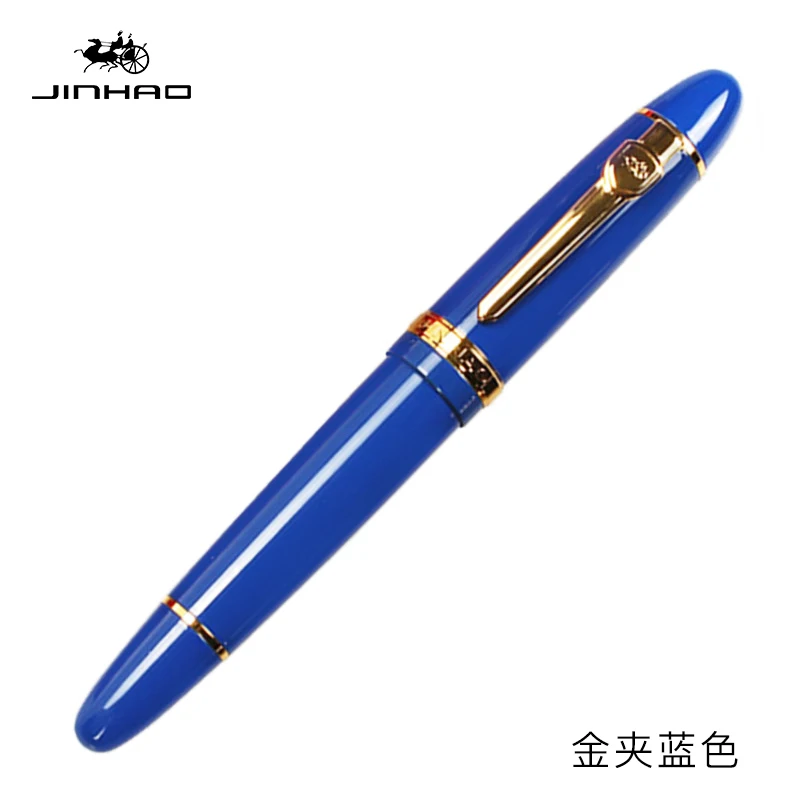 Imagem -05 - Jinhao 159 Caneta Tinteiro fm Cobre Placa Caligrafia Redonda Florescer Corpo Papelaria Material Escolar de Escritório Canetas para Escrever