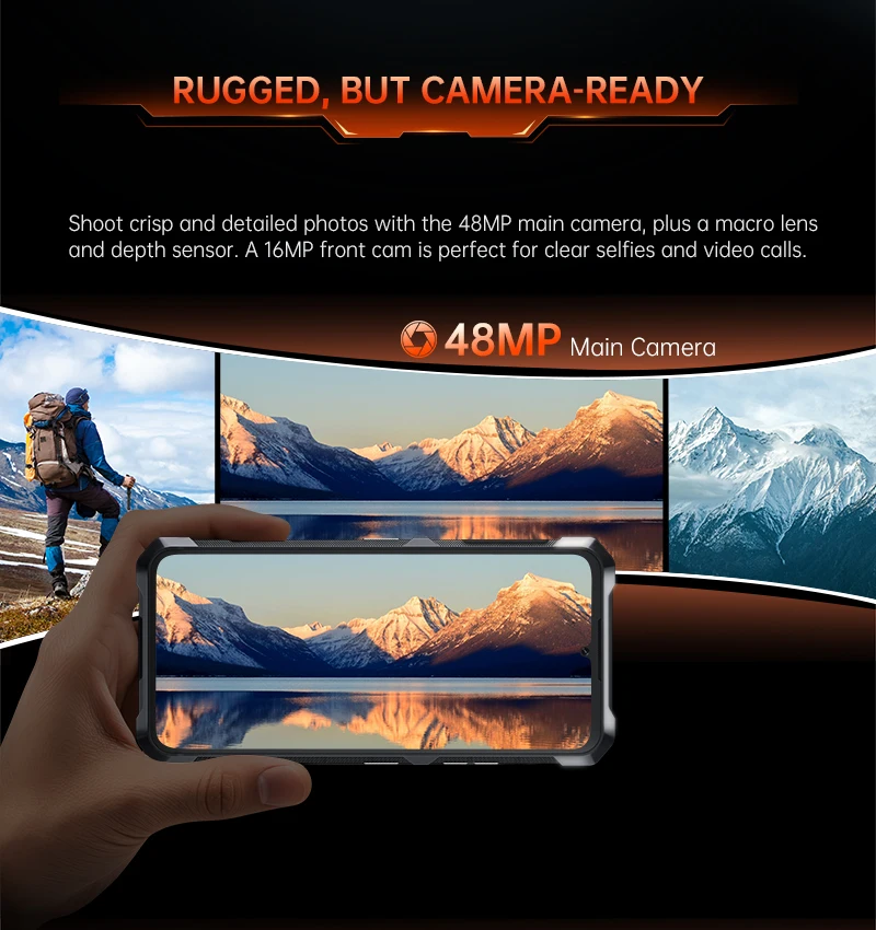 Cubot Rugged Smartphone Android 15 King Kong ES 3, 10200mAh Battery, Up to 16GB+256GB, 6.745" Screen, 120Hz,48MP Camera, NFC,GPS