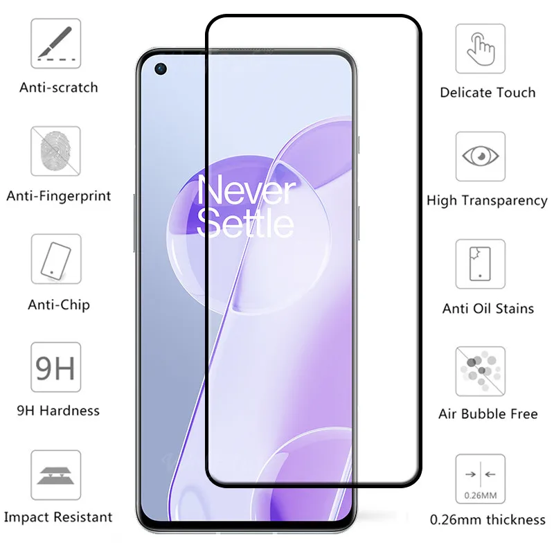 For Oneplus 9RT 9 RT Glass For Oneplus 9RT Tempered Glass Protective Full Cover 9H Screen Protector For Oneplus 9RT Lens Glass