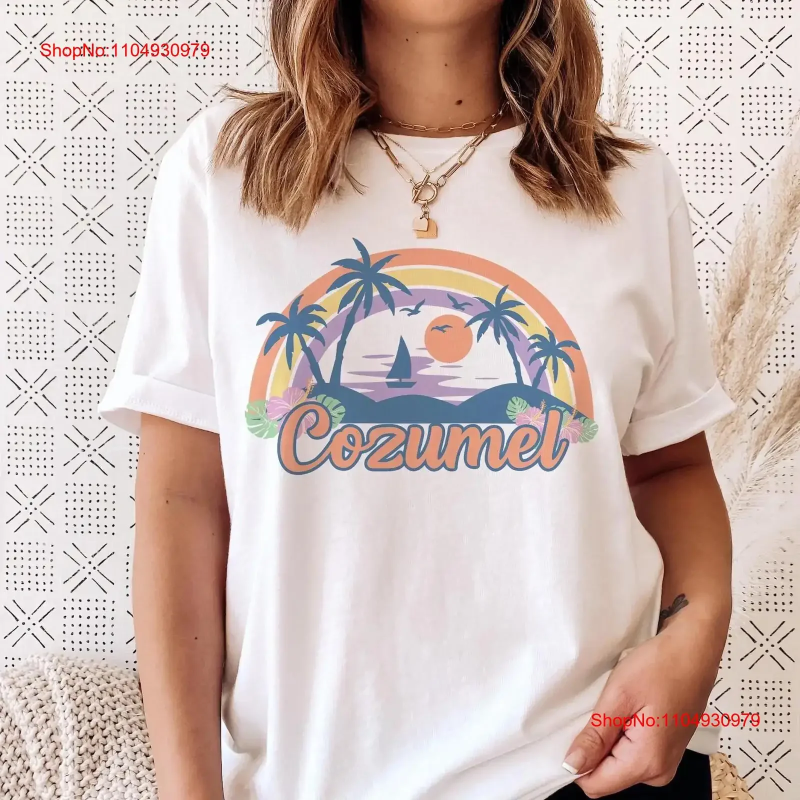 

Cozumel Mexico T Shirt Retro Beach Personalization Available vintage Washed Unisex Stretched Casual streetwear Slightly homme