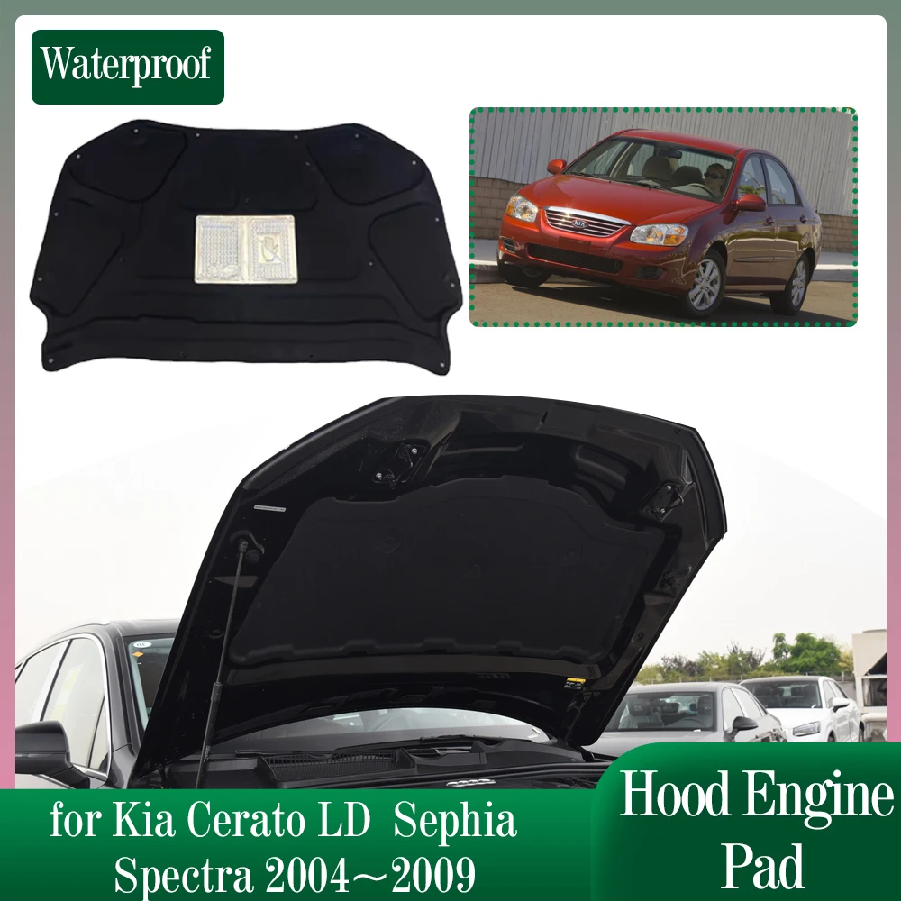 Car Hood Engine Insulation for Kia Cerato LD Sephia Spectra 2004~2009 Soundproof Heat Cotton Trunk Pad Liner Cover Accessories