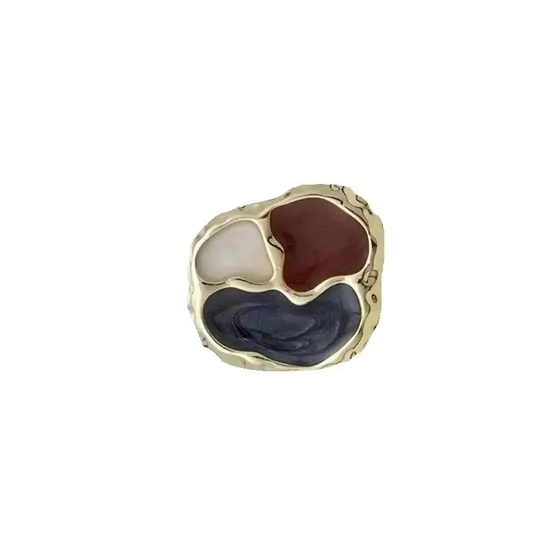 6PCS Colourful metal buttons, retro irregularly shaped buttons, Chinese-style women's sweater, suit trench coat, decorative butt