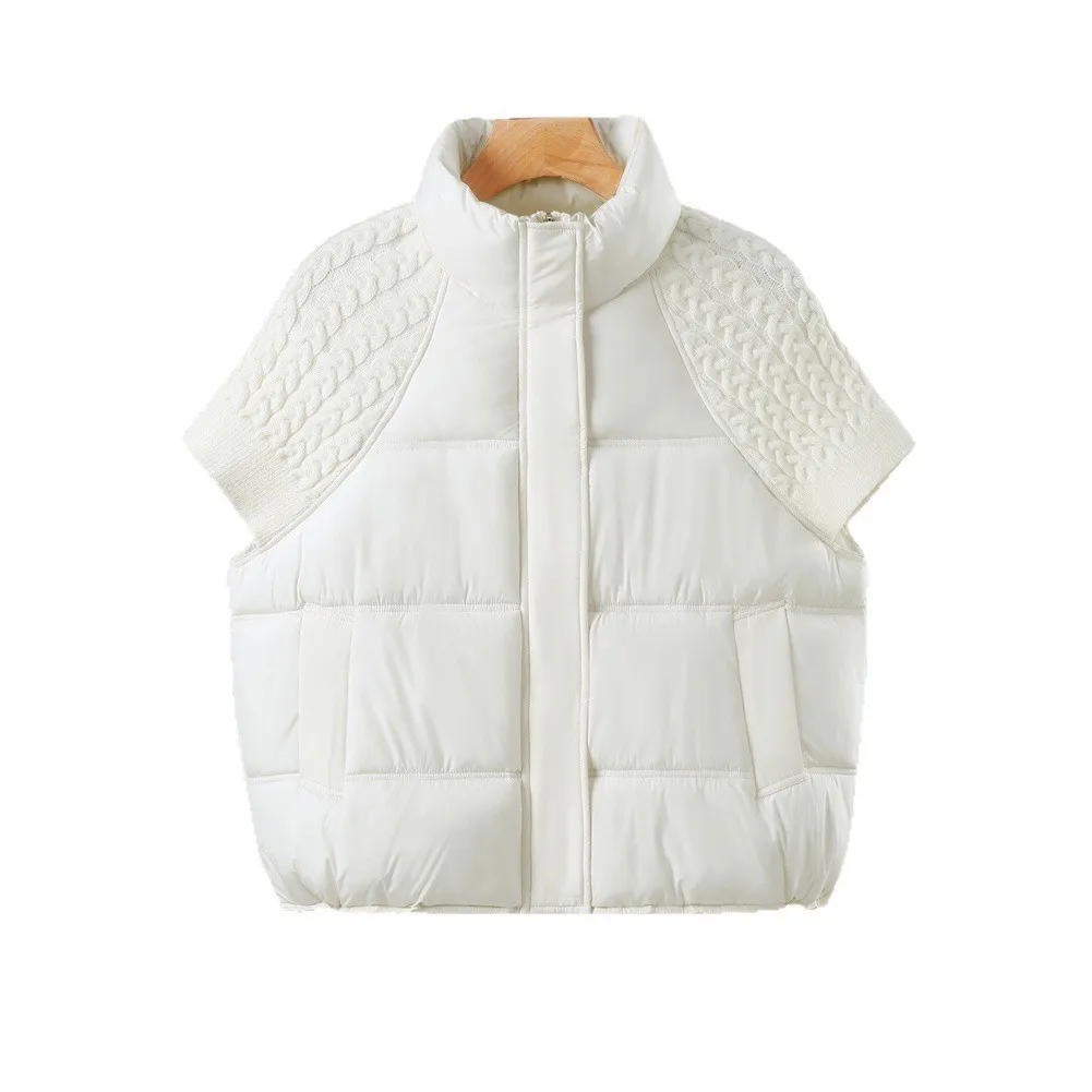 For Leisure For Street Fashion Knitted Stitching Jacket Loose Fit Cardigan Polyester Fabric Solid Color Design
