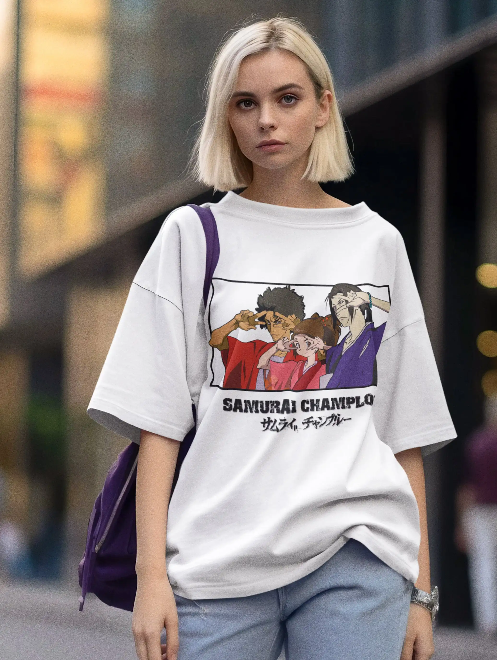 UNISEX Samurai Champloo T Shirt Sword Graveyard Anime Walk Mugen Jin Fuu Kasumi Jersey Sleeve