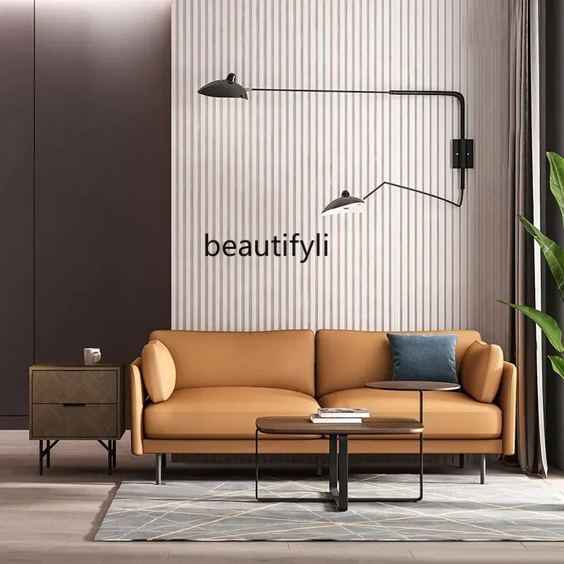 New Modern Minimalist Walnut Color Bedside Table Bedroom Storage Cabinet Minimalist Bedside