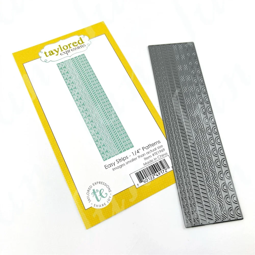 

Metal Cutting Dies Scrapbooking New Easy Strips 1/4"" Patterns Make Photo Album Card DIY Paper Embossing Craft Supplies