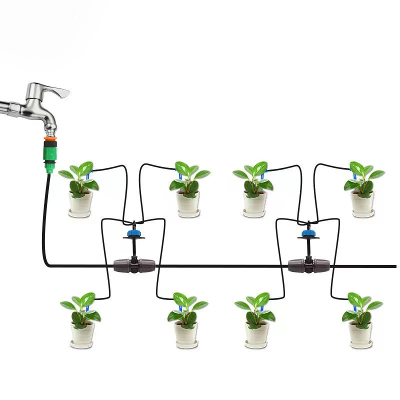 Nawadniania kropelkowego szklarniowy 8L 4-drożny kroplownik do nawadniania automatyczne nawadnianie zestaw do organizacji do roślina doniczkowa