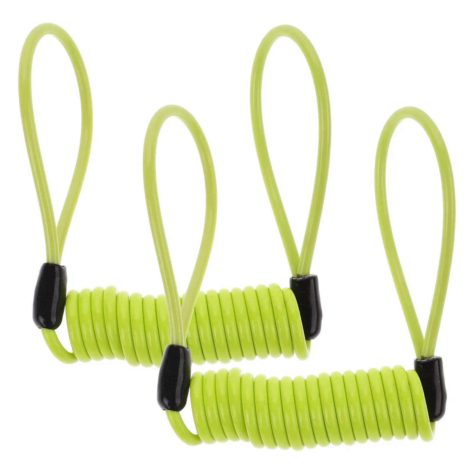 

2Pcs Spring Disc Lock Cable Lightweight Yellow Coiled Wire Steel Durable Motorcycle Scooter Bike Security Accessories Heavy Duty