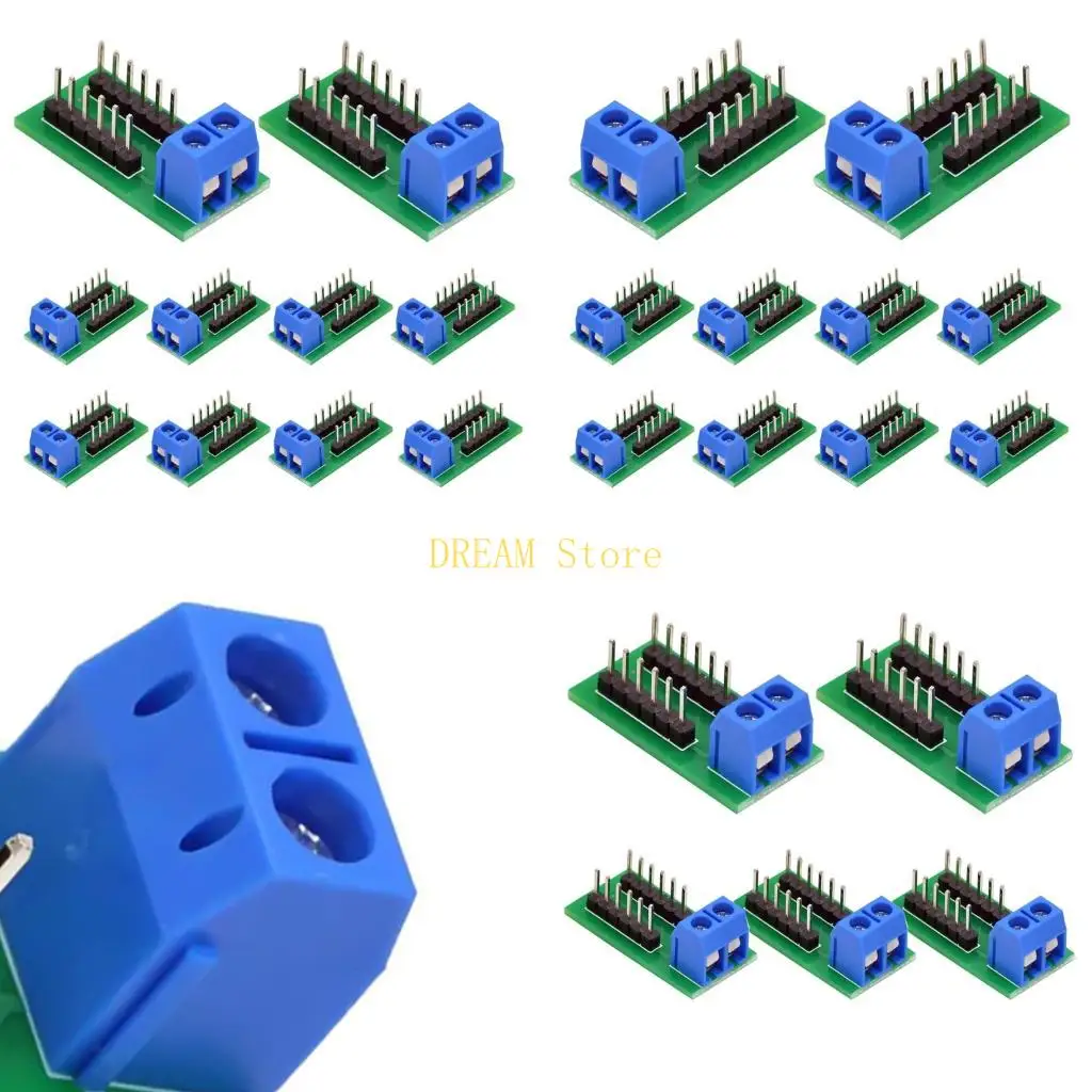 Space-Saving  2x6 Pin Position Wiring Board with Screw Clamp and Pin Header Use Best Sale