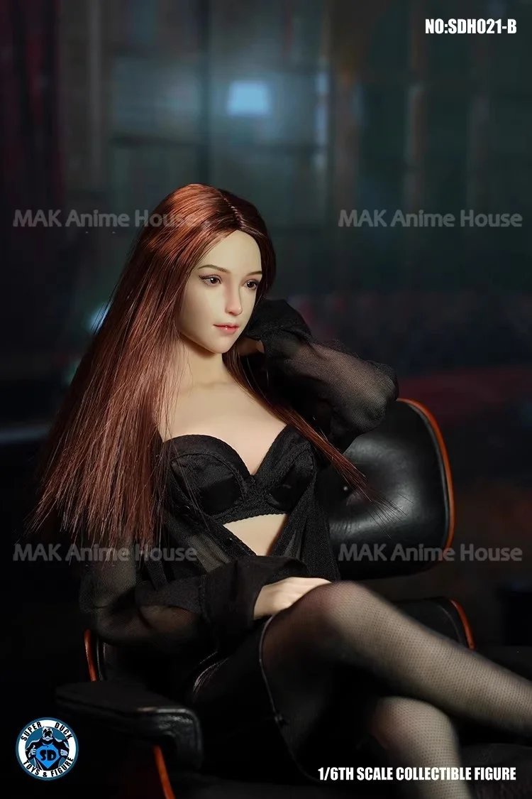 SUPER canard SDH021 1/6, oreilles d'elfe, modèle de sculpture de tête adapté au corps de figurine d'action pâle de soldat féminin de 12 pouces, en Stock