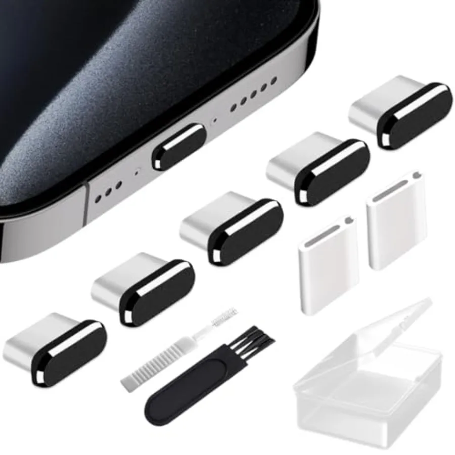 

USB C Anti Dust Plugs Compatiable for iPhone 17 16 15 Pro Max Plus S25 S24 Ultra Pixel Moto, Type C Charging Port Cover 5 Pack