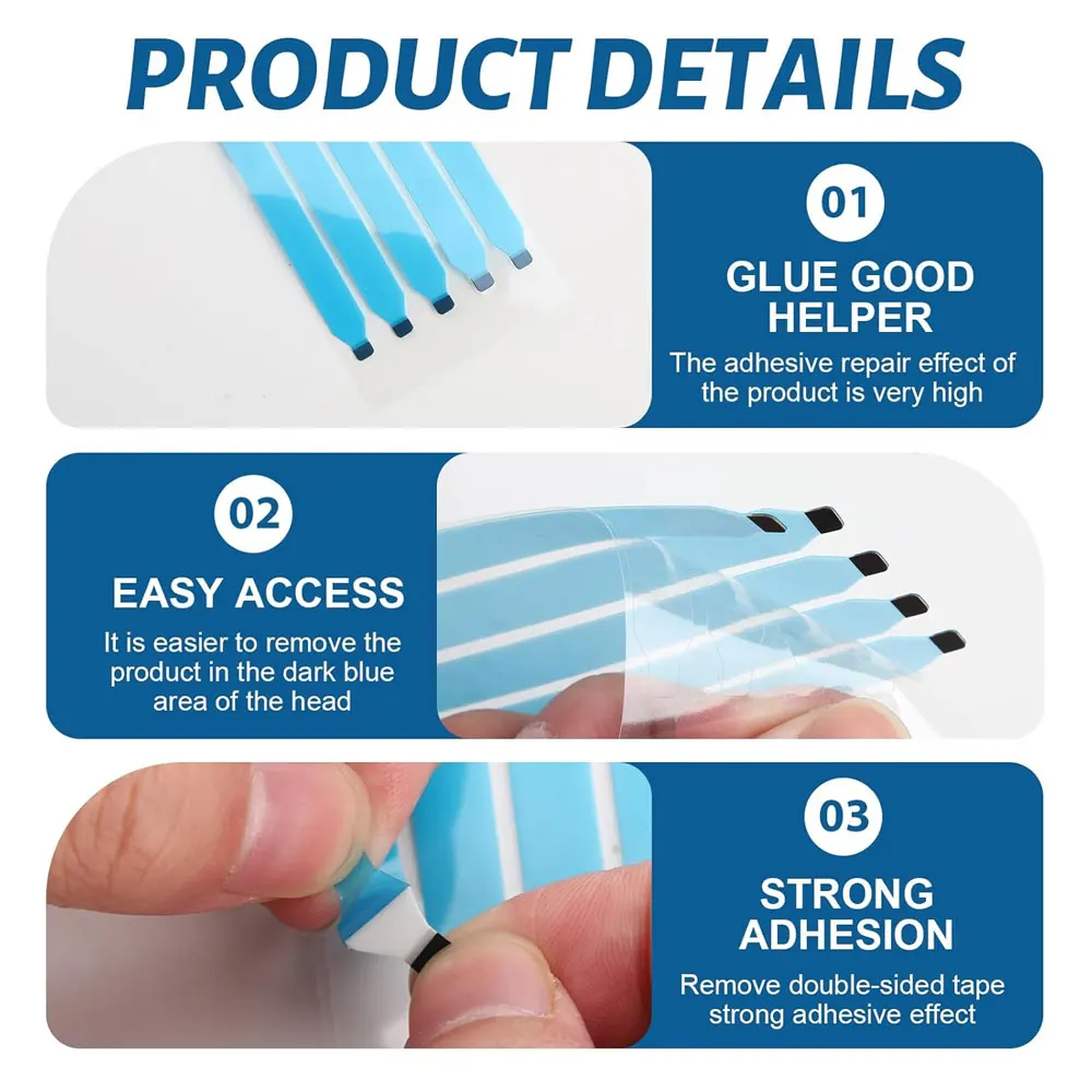 4pcs Easy Pull Glue Double-Sided LCD Tape For Laptop Display Screen Assembly Adhesive Cell Phone Repair Thickened 0.3mm