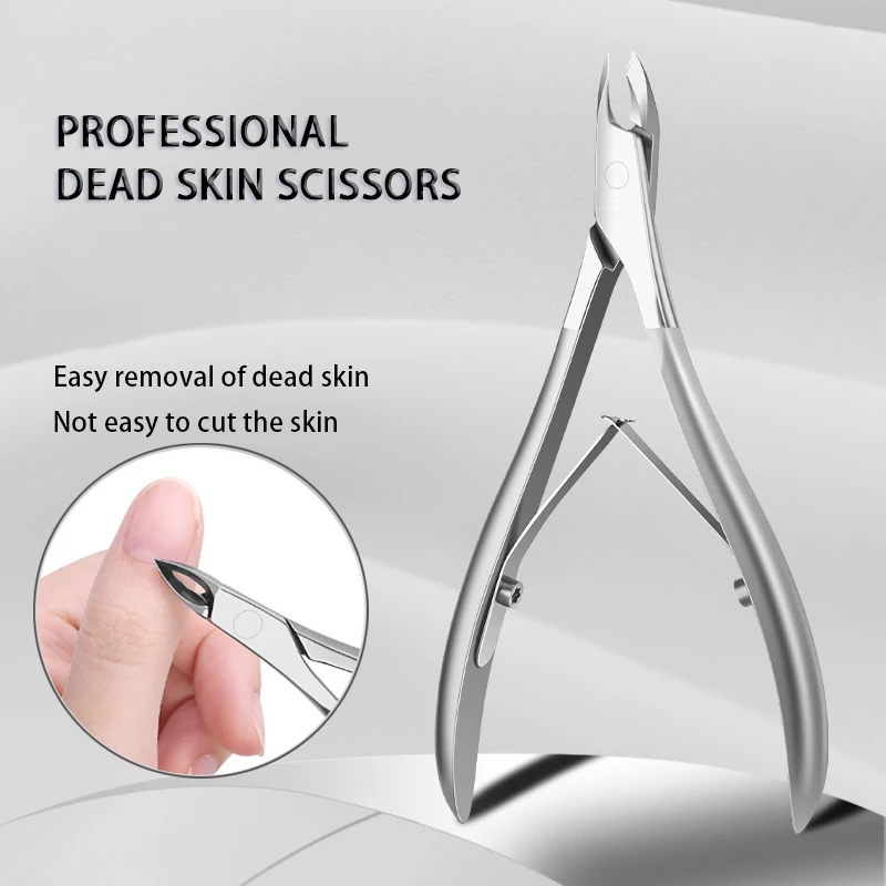 1Pcs Nail Art Cuticle Scissor Nippers Clipper Dead Skin Remover Cut Plier Manicure Stainless Steel Trimming Pedicure Care Tools image 3