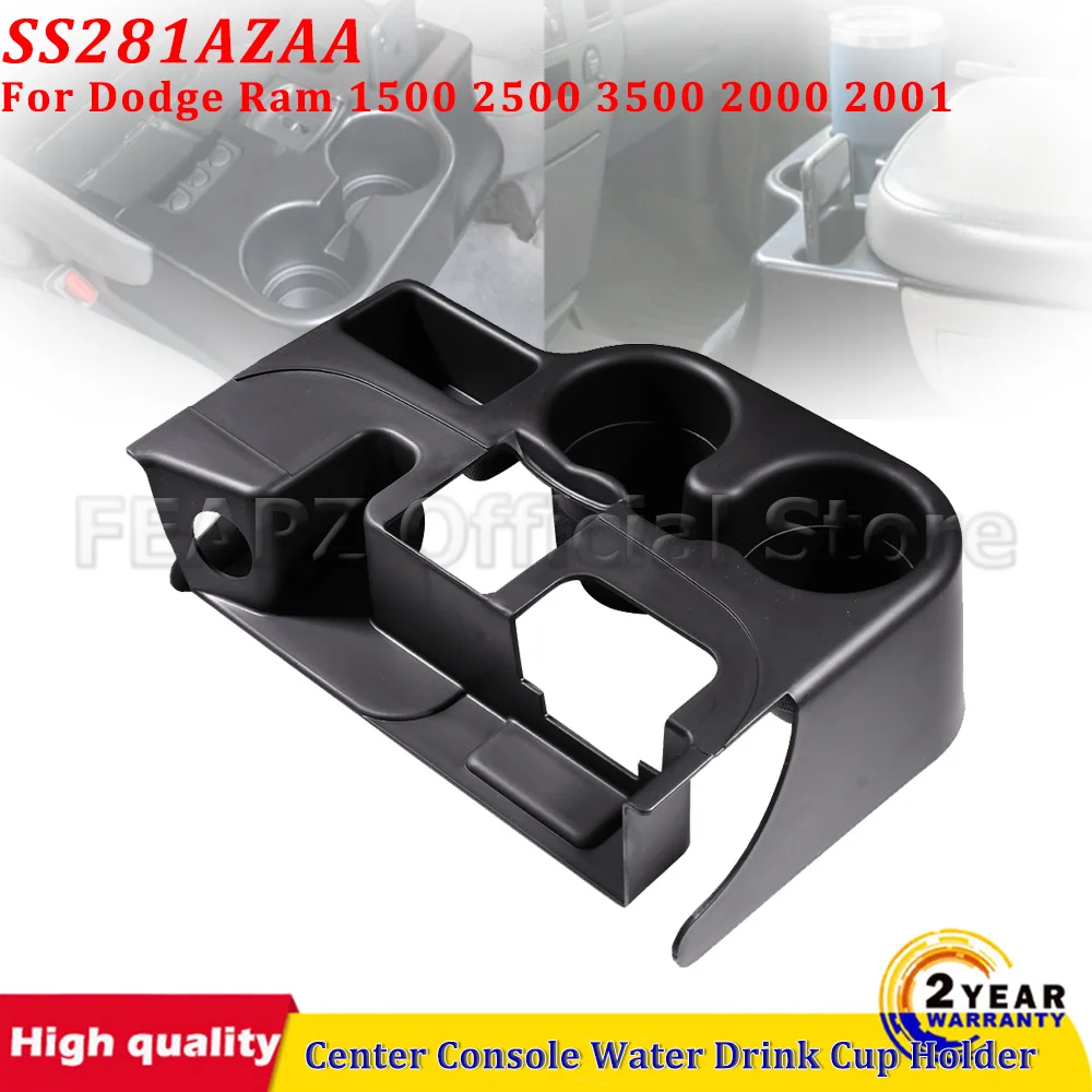SS281AZAA For Dodge Ram 1500 2500 3500 2000 2001 1Pc Car Front Armrest Center Console Water Drink Cup Holder Car Accsesories
