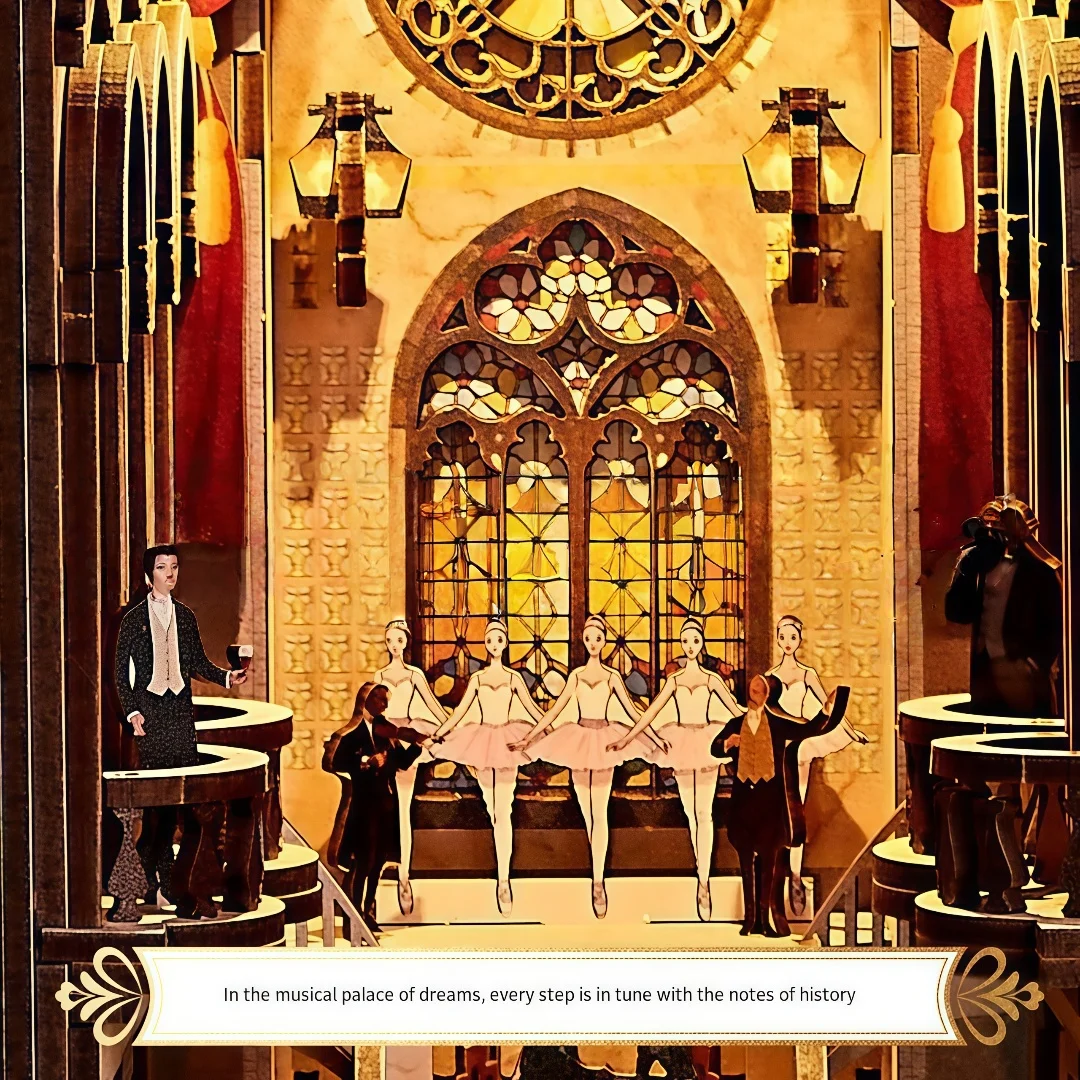 بيت أوبرا باريس، مكتبة الكتب، كوخ DIY، ديكور المنزل، كوخ، التخرج، هدايا عيد ميلاد الذكور والإناث، مكعبات البناء