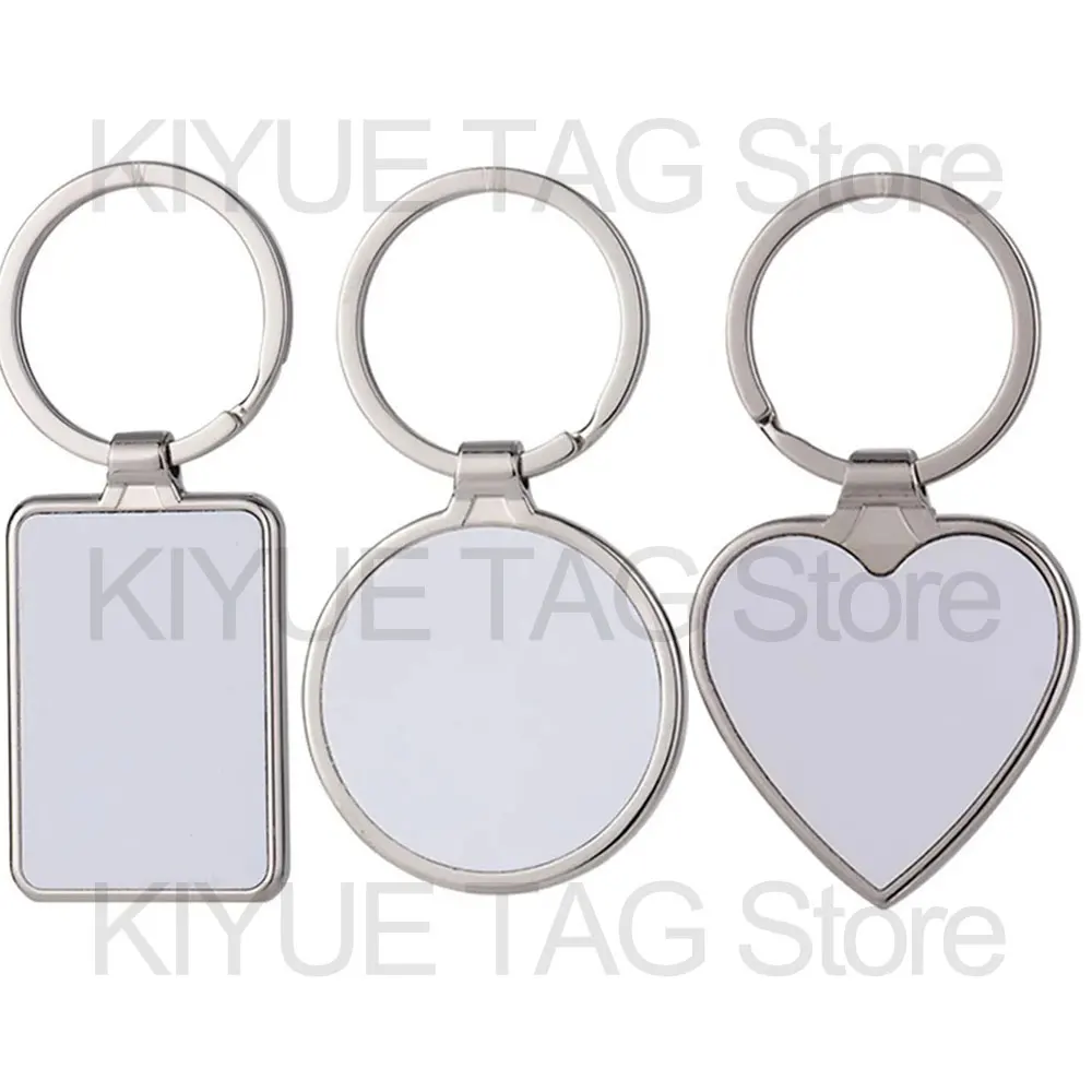 Wholesale 100 50PCS Sublimation Blanks Tag Metal Heart DIY Dog Tag For Christmas Keychain Pendant Pet Road Plate image 3