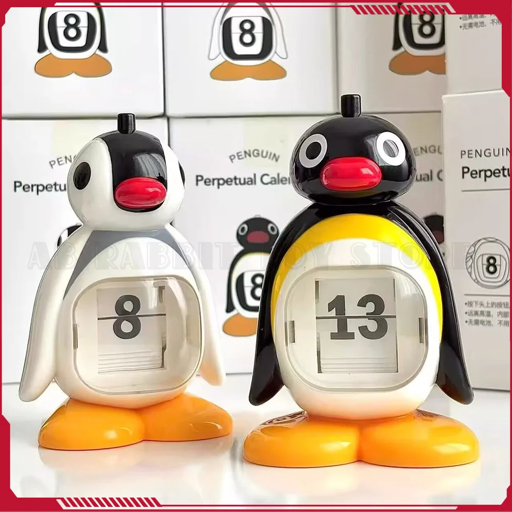 

Anime Pingu Penguin Retro Toy Perpetual Calendar Press Type Desktop Decor Figurine Ideal Girl Birthday Gift Collectible Ornament