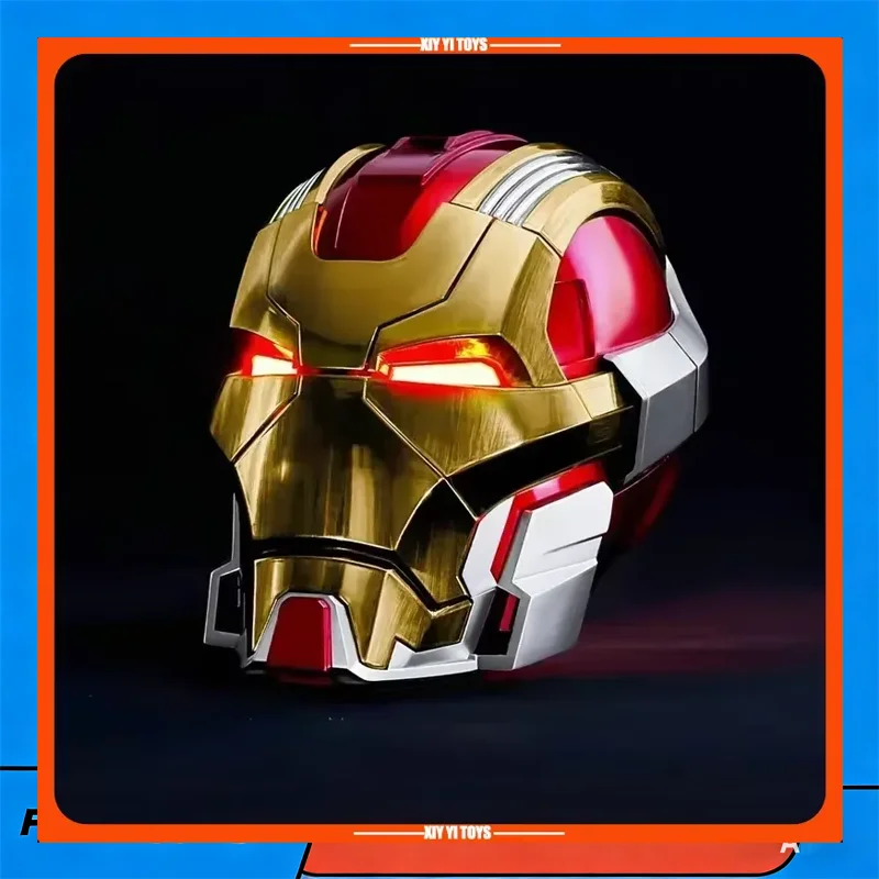 

Iron Man Mk17 Jarvis Helmet Voice Activated Auto Open Close Electric Mask Cosplay Prop Collectible Toy Marvel Desktop Decor