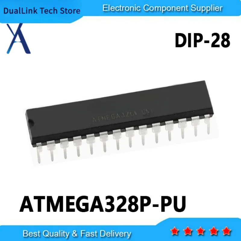 

1PCS New and Original DIP-28 ATMEGA328-PU ATMEGA328P ATMEGA328P-PU