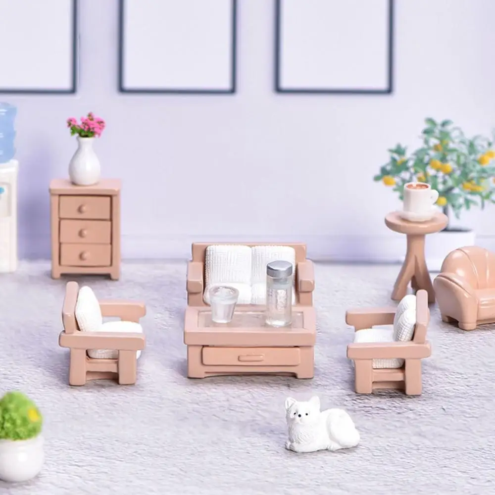 Machine Micro Landscape Chair Bonsai Accessories Furniture Figurines Sofa Miniatures Simulation Bed Model Desktop Decor