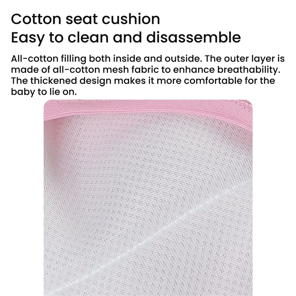 Y69A Suitable New Born Set Fabric Cover+Seat Belt, Soft and Thick All Cotton Yarn