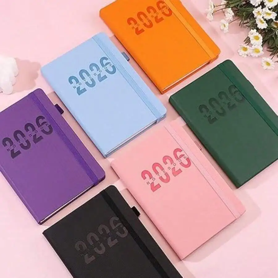 2026 Schedule - Meeting Minutes Book, A5 Notebook, Hardcover+Extra Thick Paper, 400 Pages, School Office Schedule Proposal