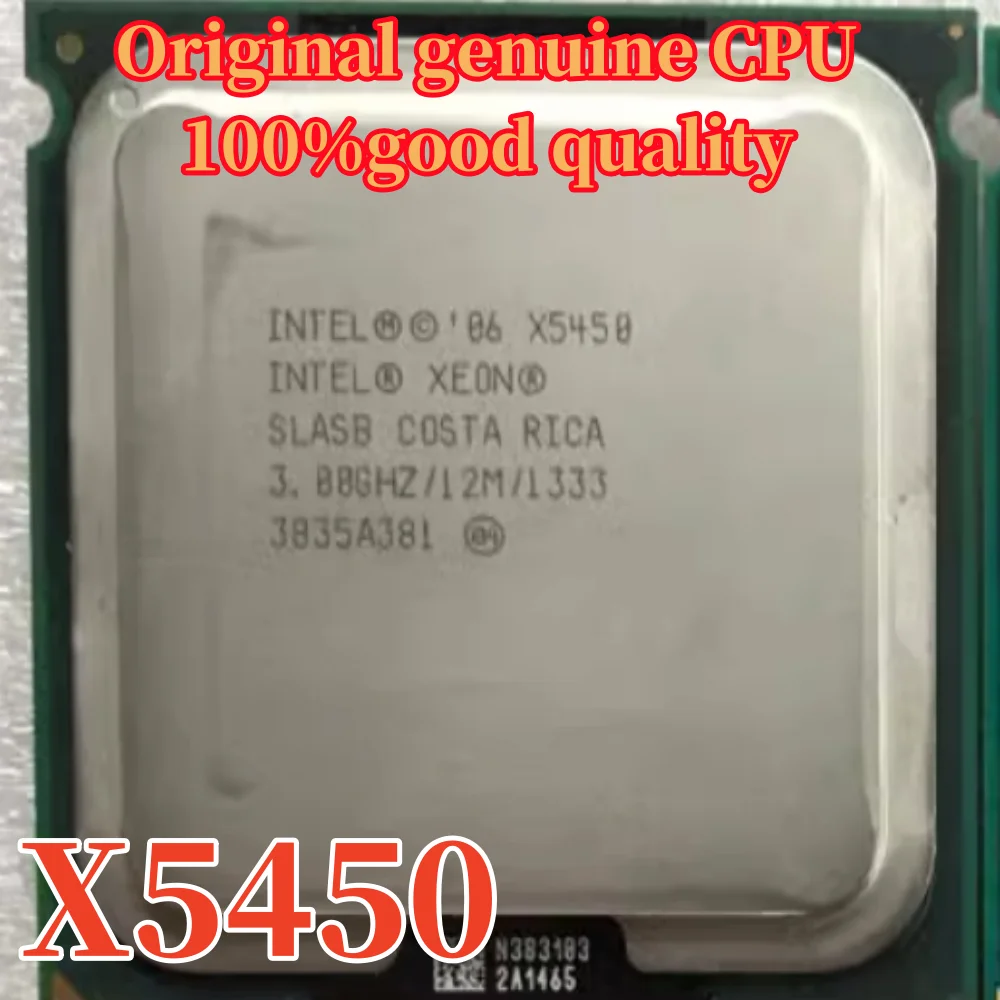 Origina Intel Xeon X5450 3.0GHz/12M/1333Mhz/CPU equal to LGA775 Core 2 Quad Q9650 CPU,works on LGA775 no need adapter