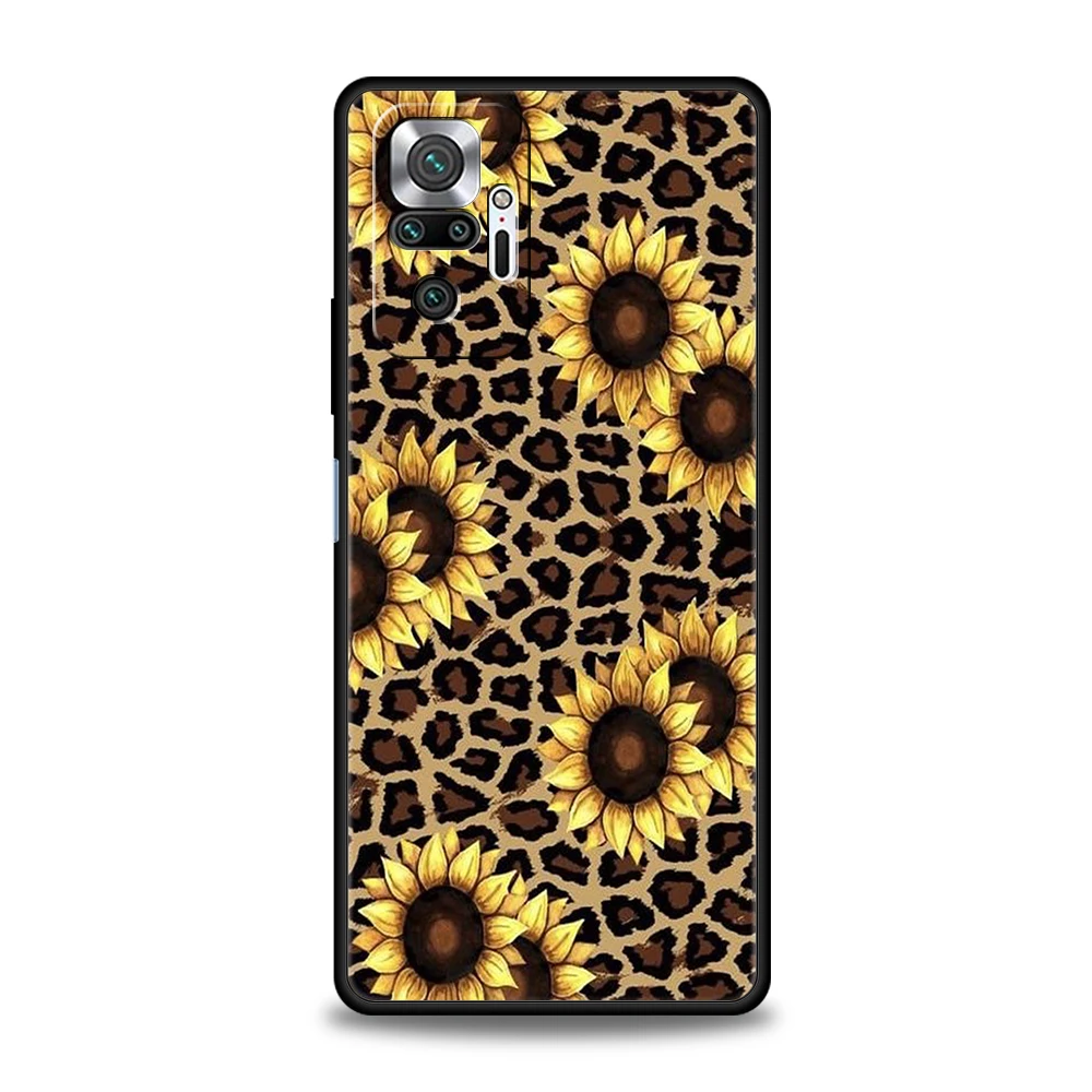 Sunflower Pattern Phone Case Cover for Redmi 14C 10C Note 14 13 12 10 11 Pro Plus 7 8T K40 K50 Gaming Pro Plus 5G Soft Shell Bag