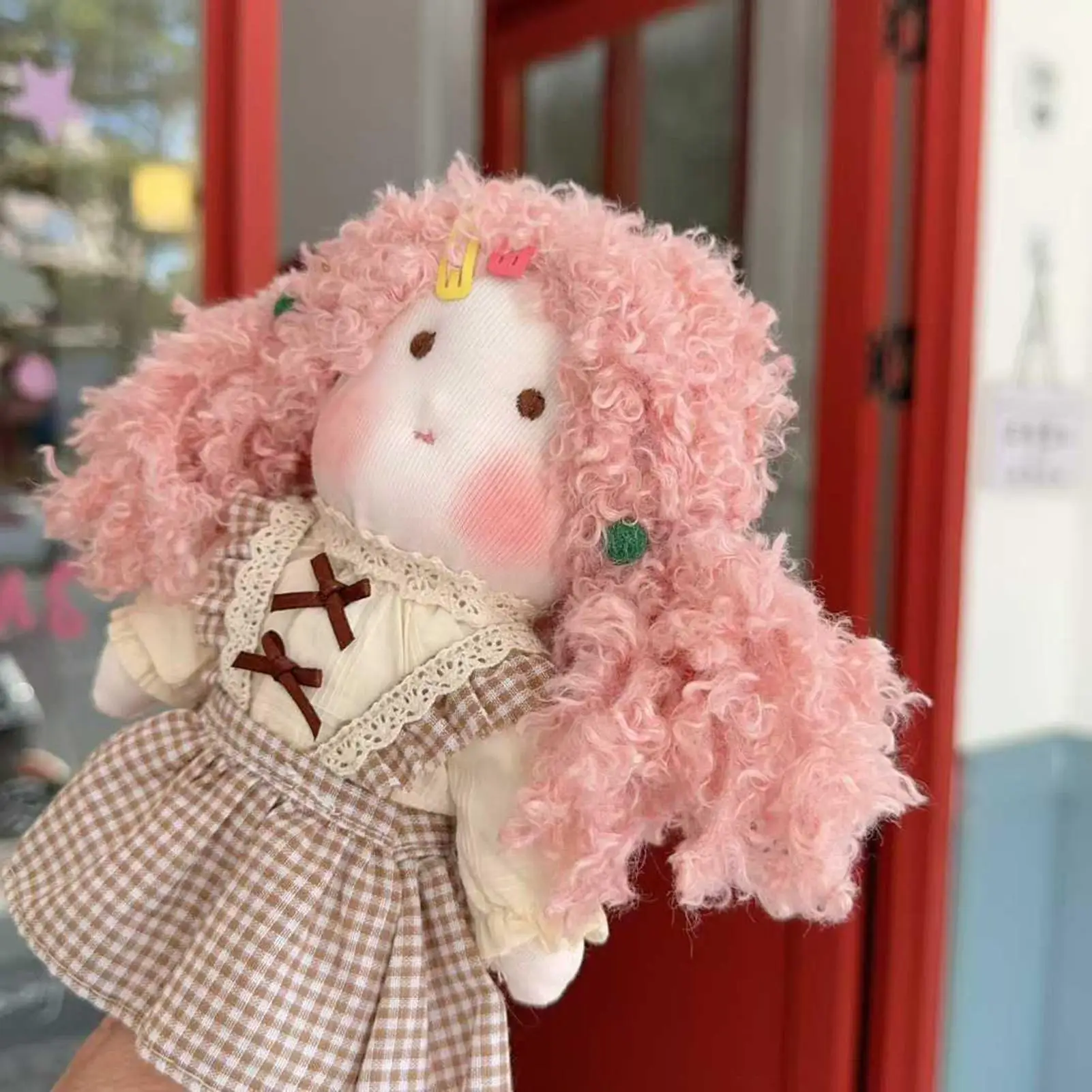 

Cute Dolls for Girl Long Hair Stuffed Toy with Floral Dress Cute Doll for Kids Girlfriend Valentines Children Birthday Sofa