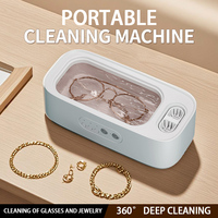 Upgrade 48Khz Ultrasonic Cleaner for Precision Cleaning - Watch Straps Contact Lenses Glasses - Advanced Machine