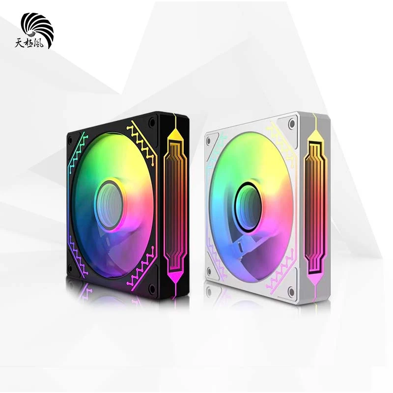 Curved Mirror Prism4 ARGB 120mm Desktop Computer Cooling PWM Fan 3PIN 5V Divine Light Synchronization High Quality PC Case Fan