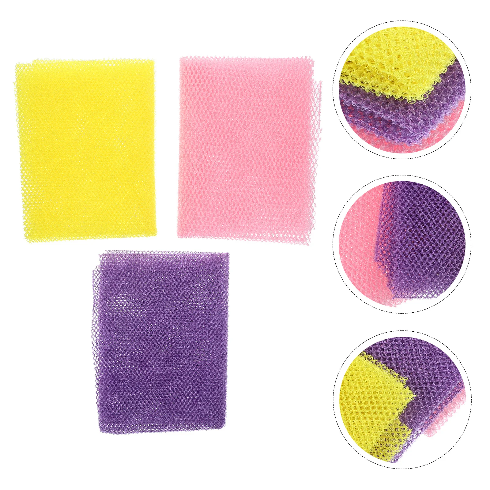 

3Pcs African Exfoliating Net Body Scrubber Gentle Exfoliation Promote Blood Circulation Stress Relief African Exfoliating Net