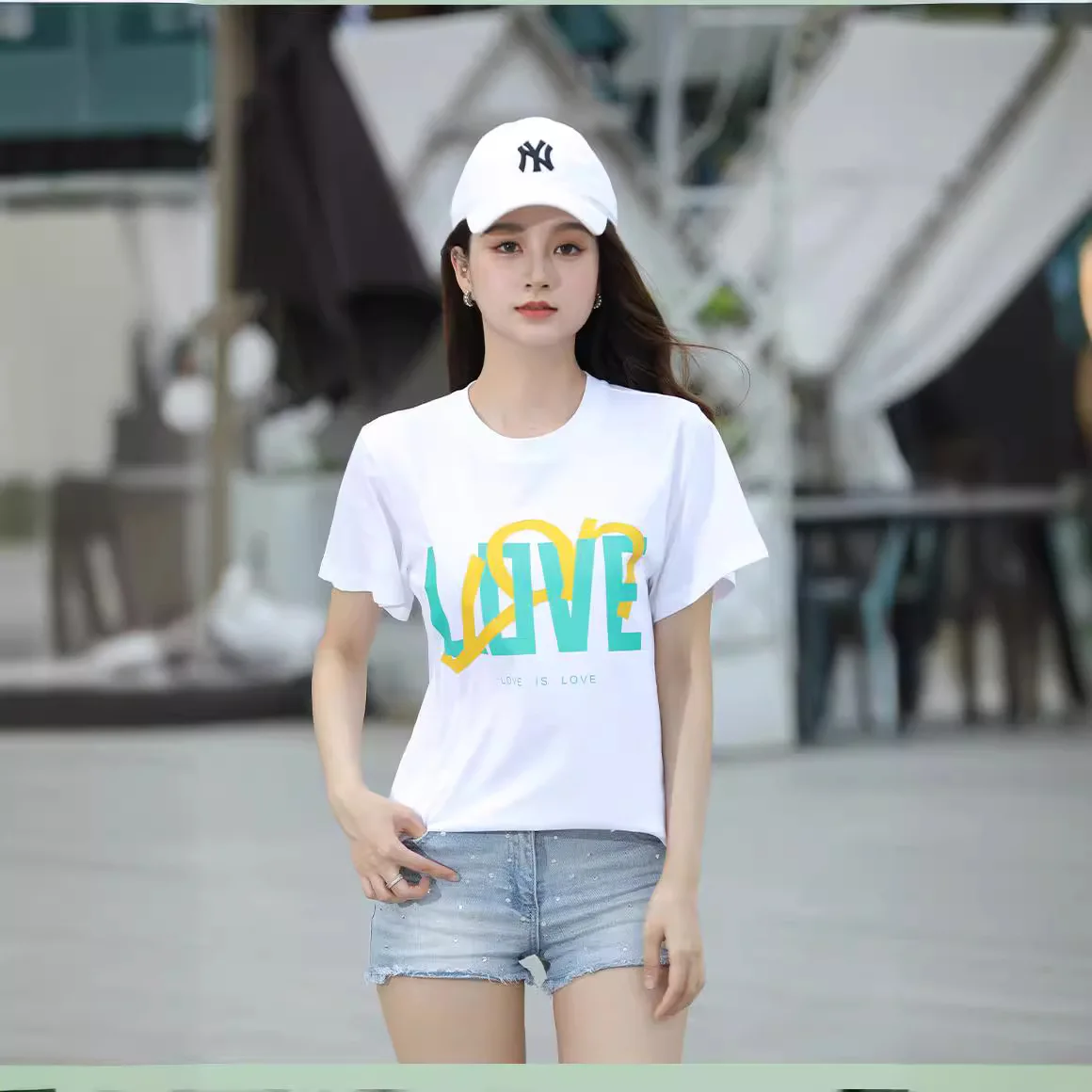 

Новинка лета 2024, стильная футболка с коротким рукавом и принтом