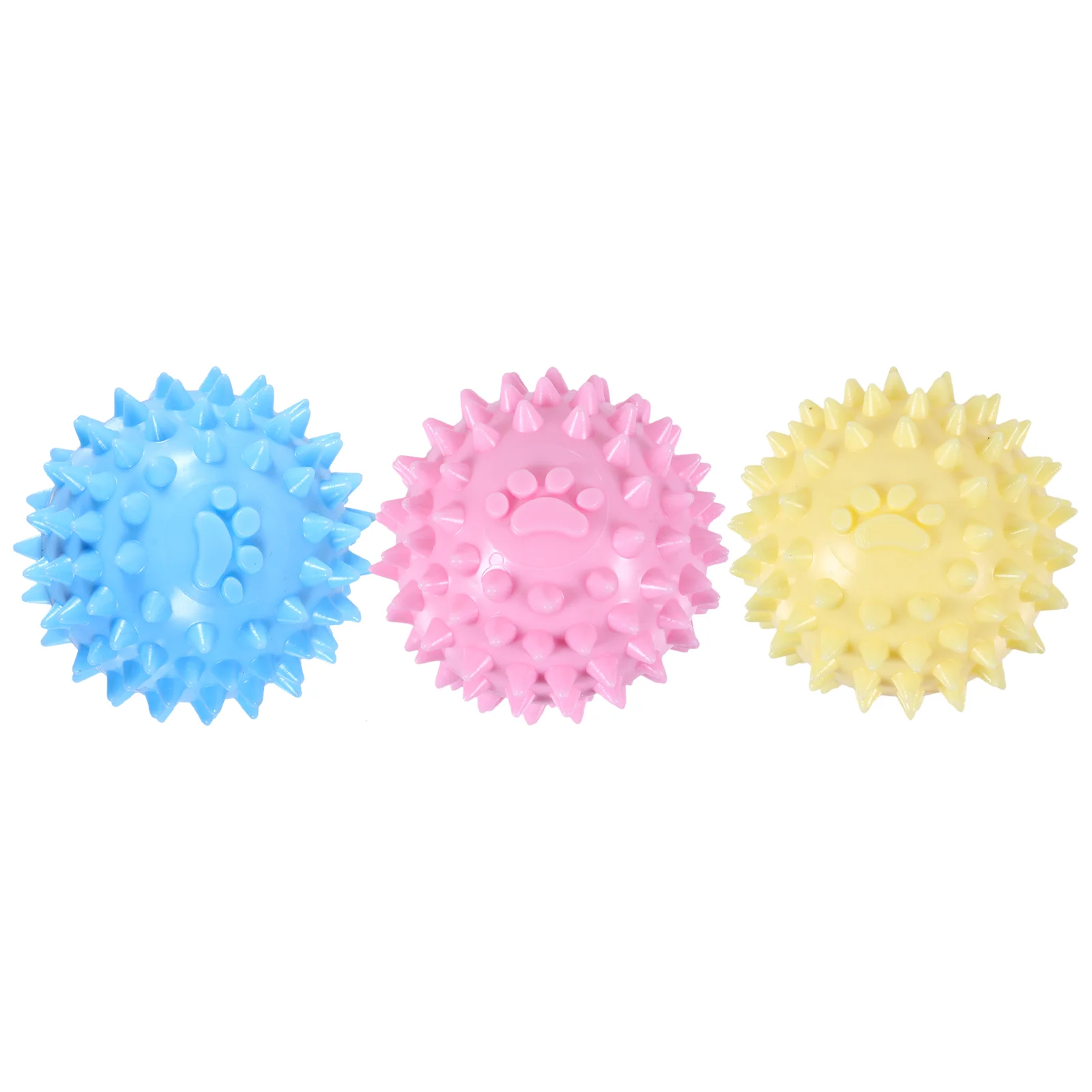 3 Pcs Teeth Cleaning Ball Dog Bite-resistant Toy Puppies Mushroom Pet Chewing Molar