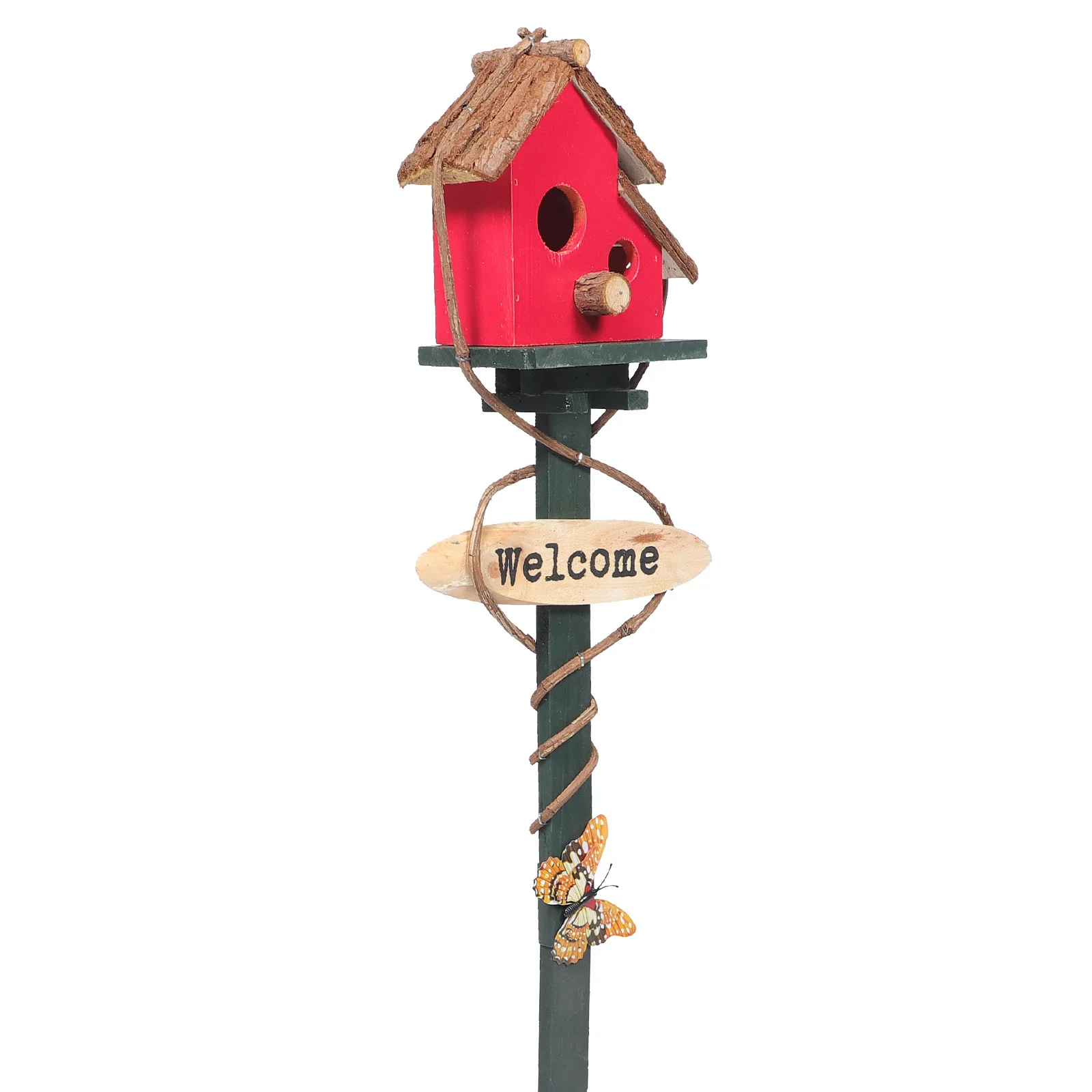 

Bird House Ornaments Decorative Stake for Birds Garden Yard Lawn Decoration Outdoor Nest Random Color Bird Home