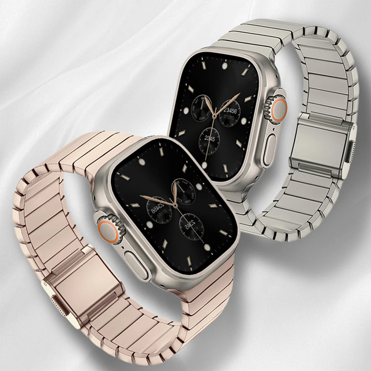 

Titanium Men Strap for Apple Watch Band Ultra 3/2 49mm 11 10 46mm Magnetic Buckle Bracelet for iwatch Series 9 8 7 SE 45mm 44mm