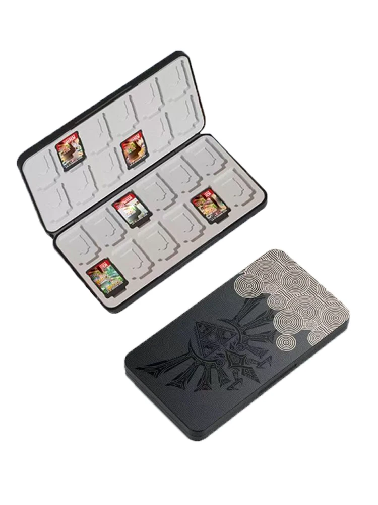 Magnetische 24-in-1-Spielkartenhülle, Hartschalen-Schutzhülle mit Silikonfutter, Aufbewahrungsbox für Nintendo Switch/Lite/Oled